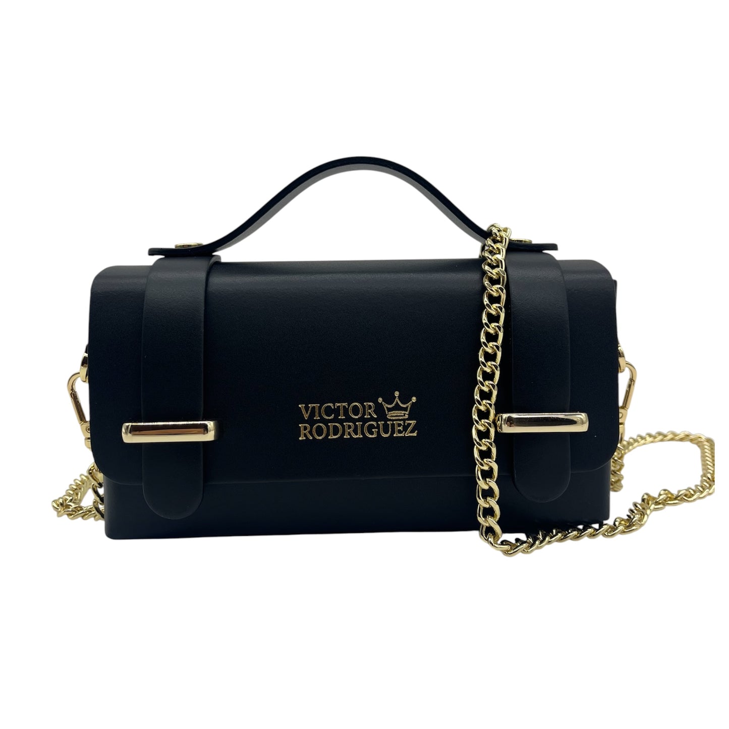 Borsa a Tracolla Elegante in Pelle Nera - VICTOR RODRIGUEZ