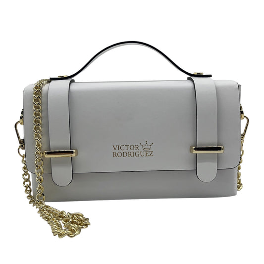 Borsa a Tracolla Elegante in Pelle Bianca - VICTOR RODRIGUEZ